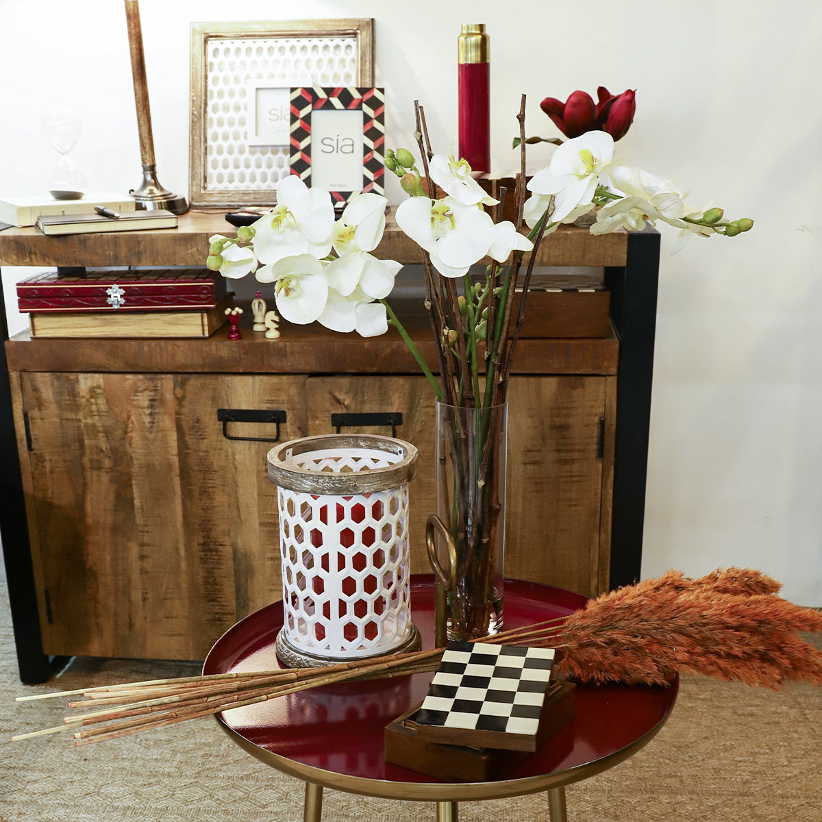 Sia Photophores Homy petit format blanc 20 cm