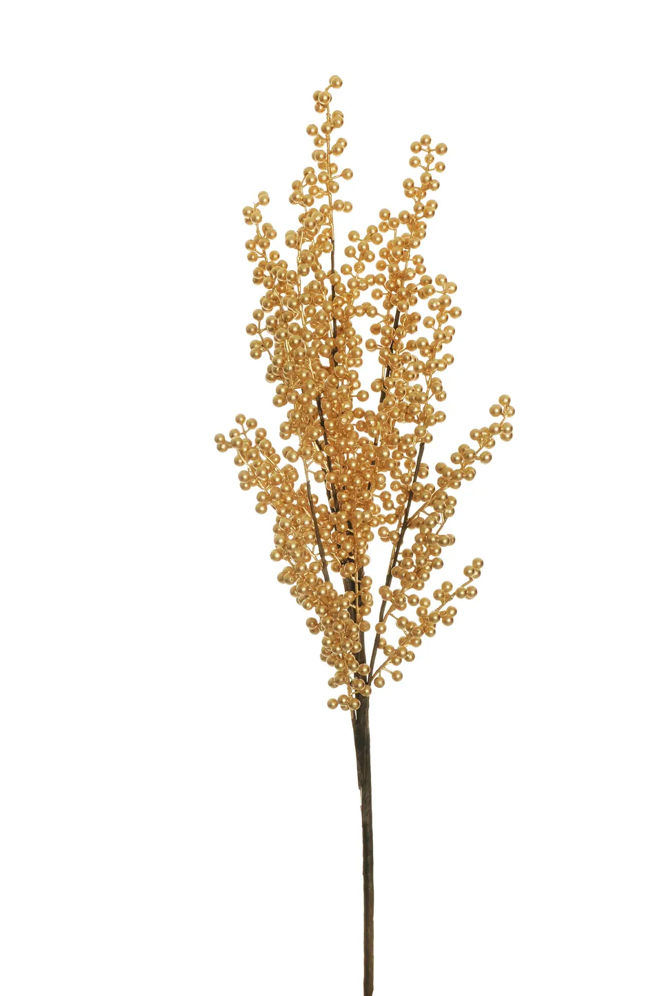 Feuillazur Rungis Branche baies or fleur artificielle 120cm