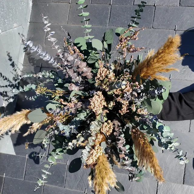 Ateliers Ouchamp Rue d'Oberkampf bouquet stabilisé pampa 45 cm