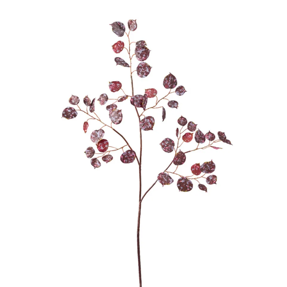Sia Home Feuillages artificiels Givré 104 cm bordeaux givré