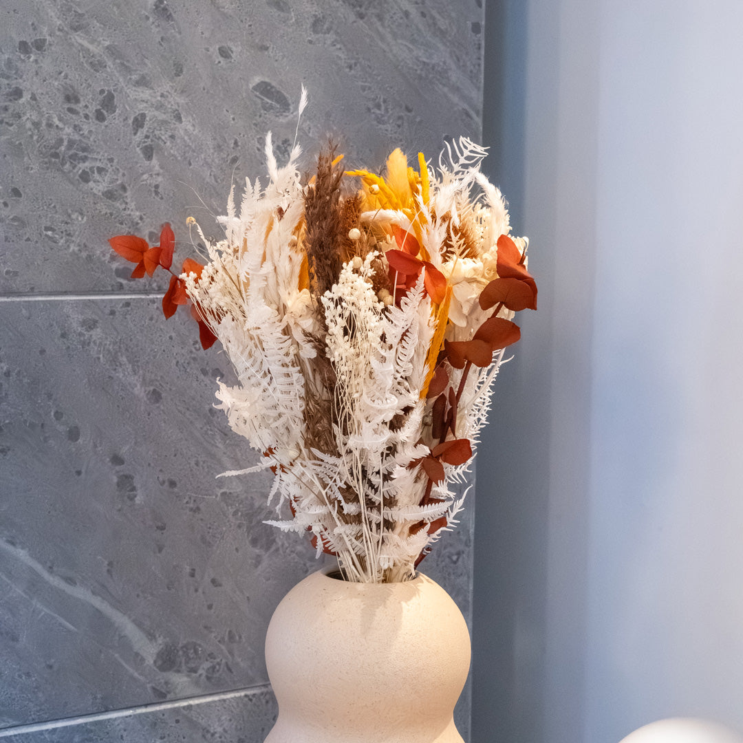 Flowrette Théodore bouquet séché doré taille M