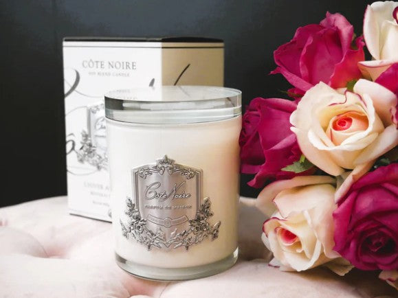 Côte Noire Soy Blend Candles French Morning Tea bougie 450g blanche
