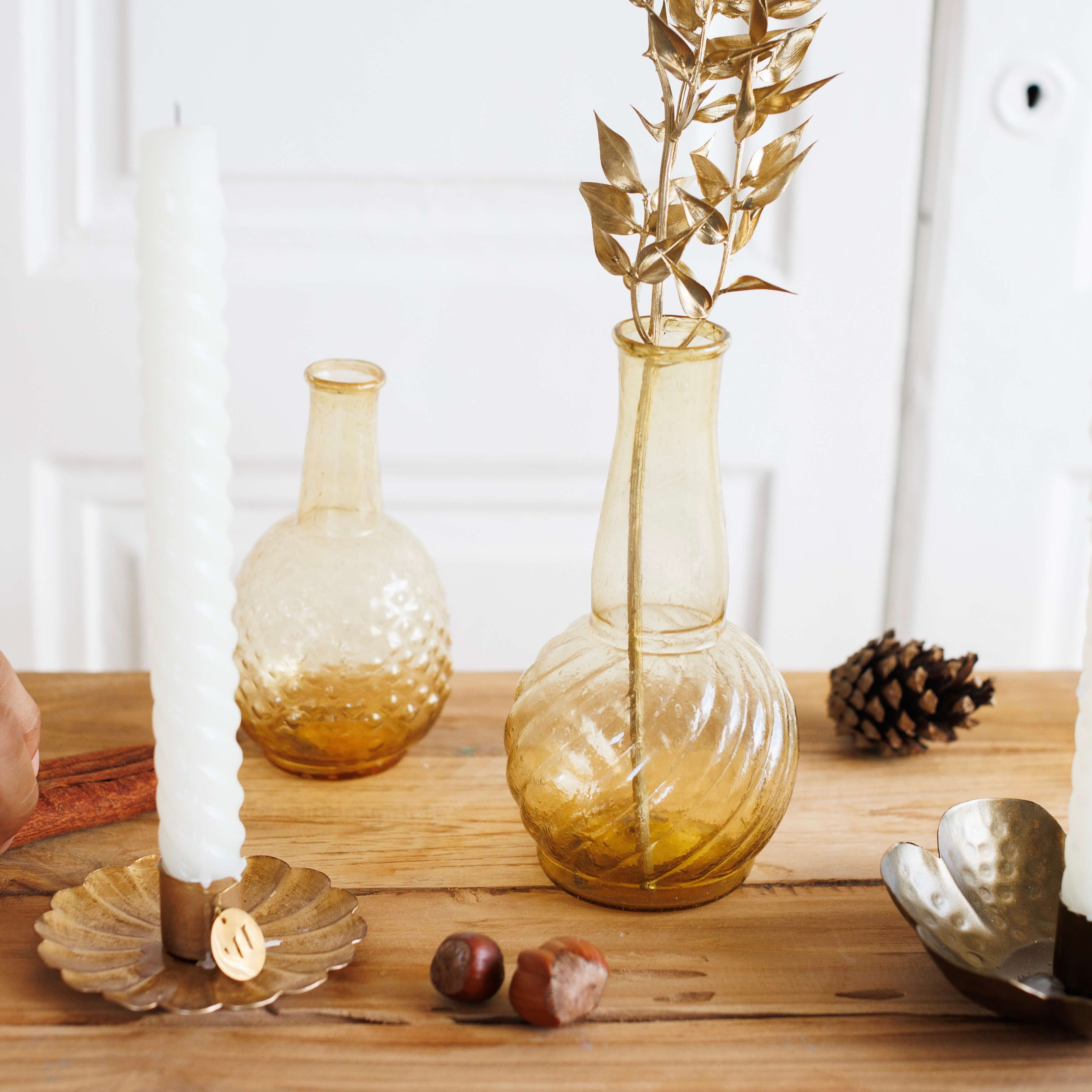 Flowrette Vases soliflore verre recyclé Glow transparent