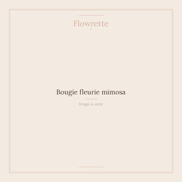 Flowrette Mimosa bougie parfumée cire soja pot céramique