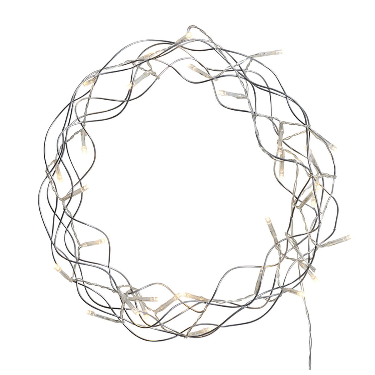 Sia Home Sapins et couronnes Couronne Argentée LED 26 cm
