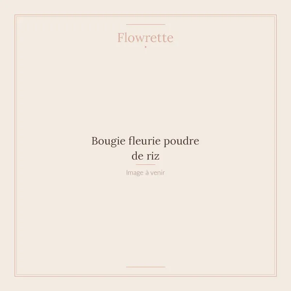 Flowrette Bougies Rice Powder fleur parfumée soja