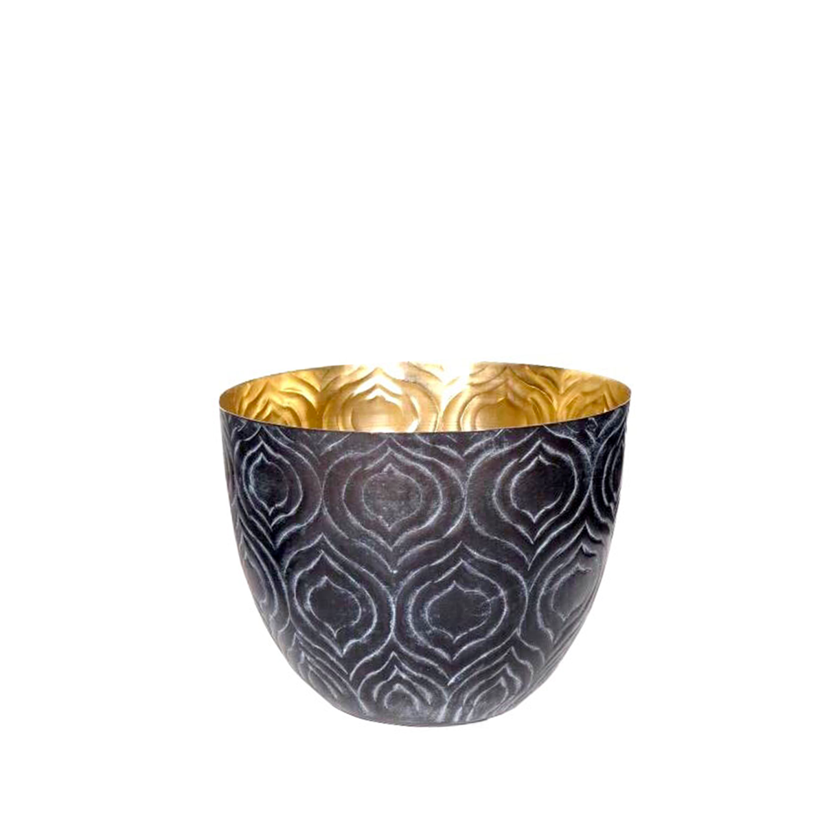 Sia Home Baltazar cache-pot violet lot de 2 fer doré