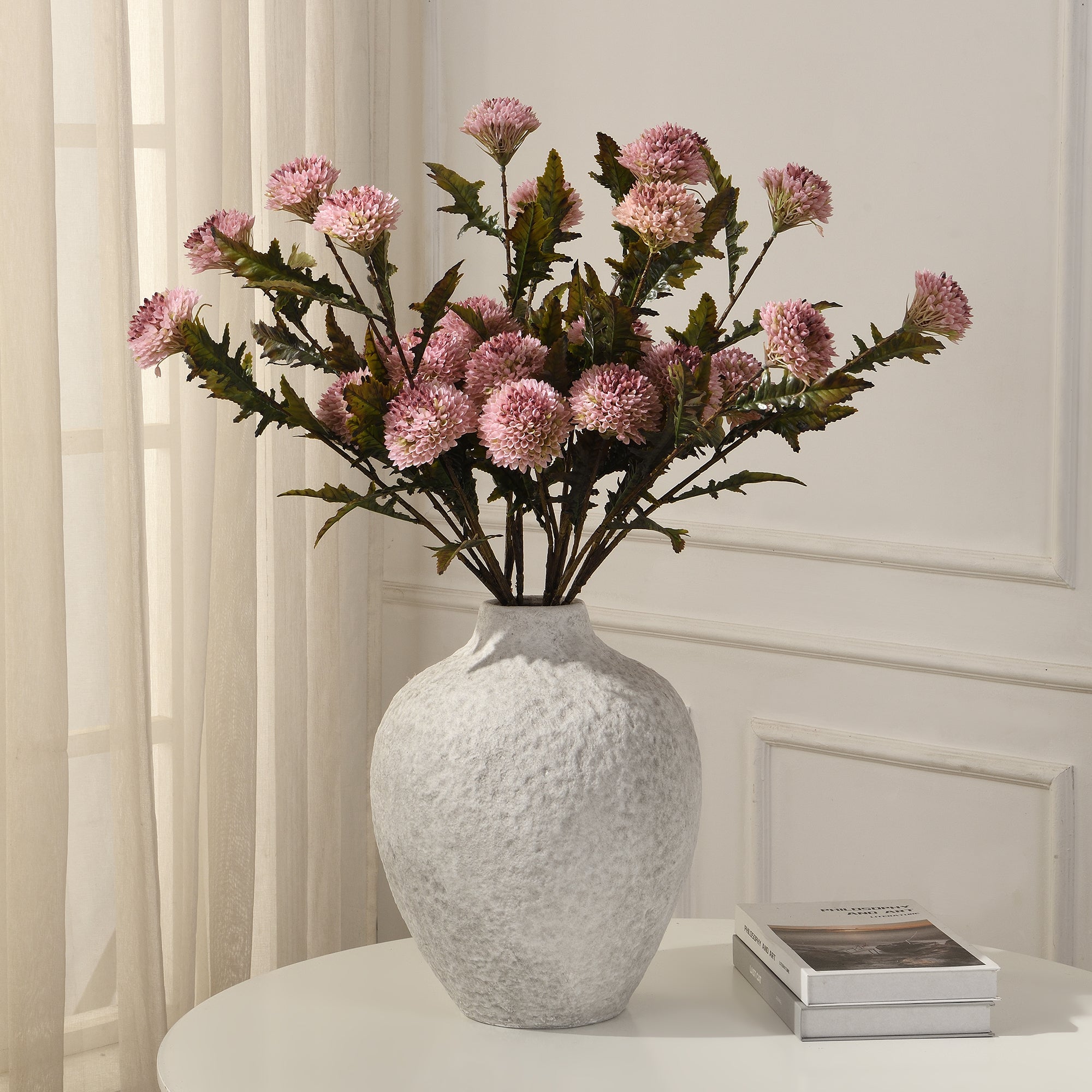 Sia Home Tige Chardon fleur artificielle orange 78 cm