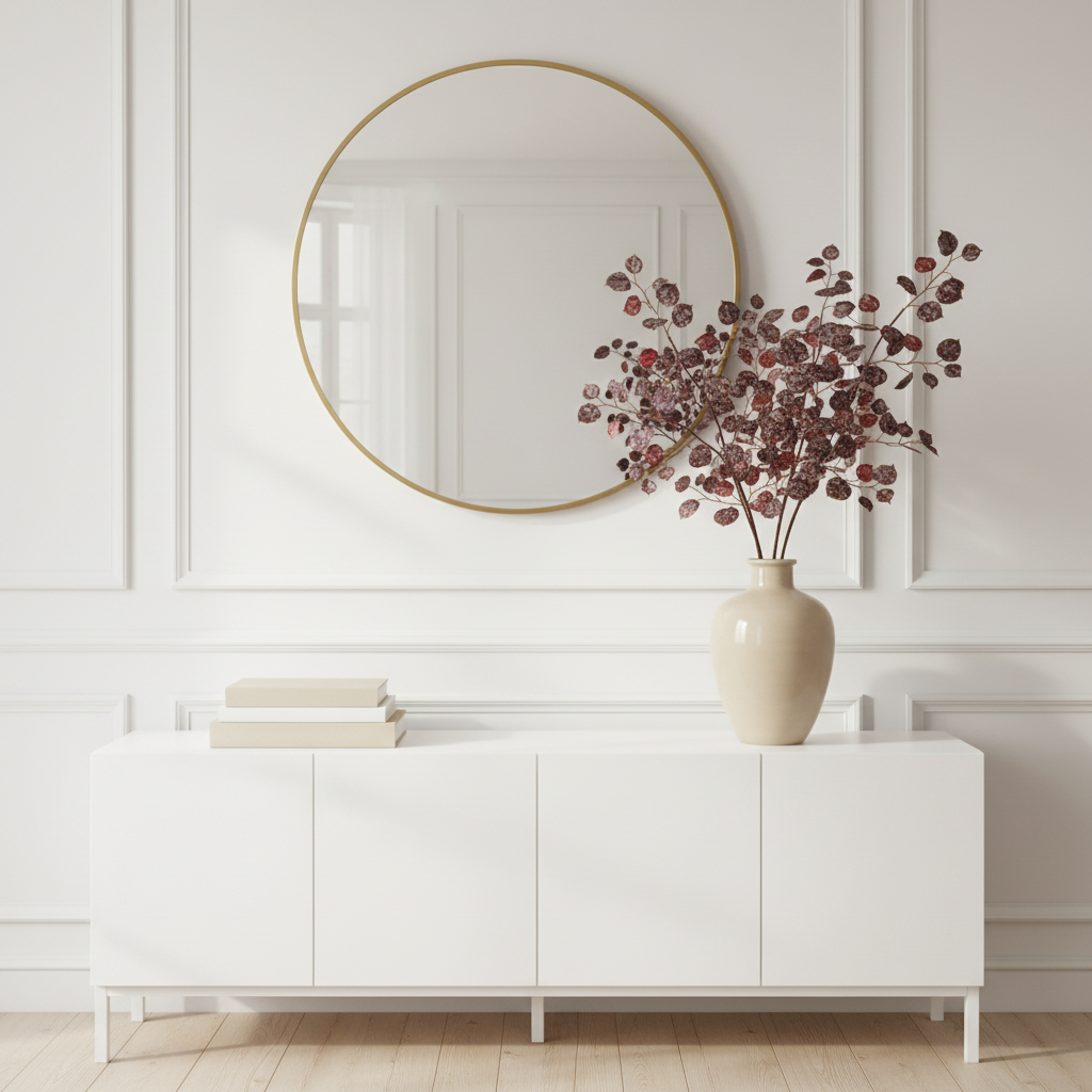 Sia Home Feuillage Givré Tige Bordeaux 94 cm