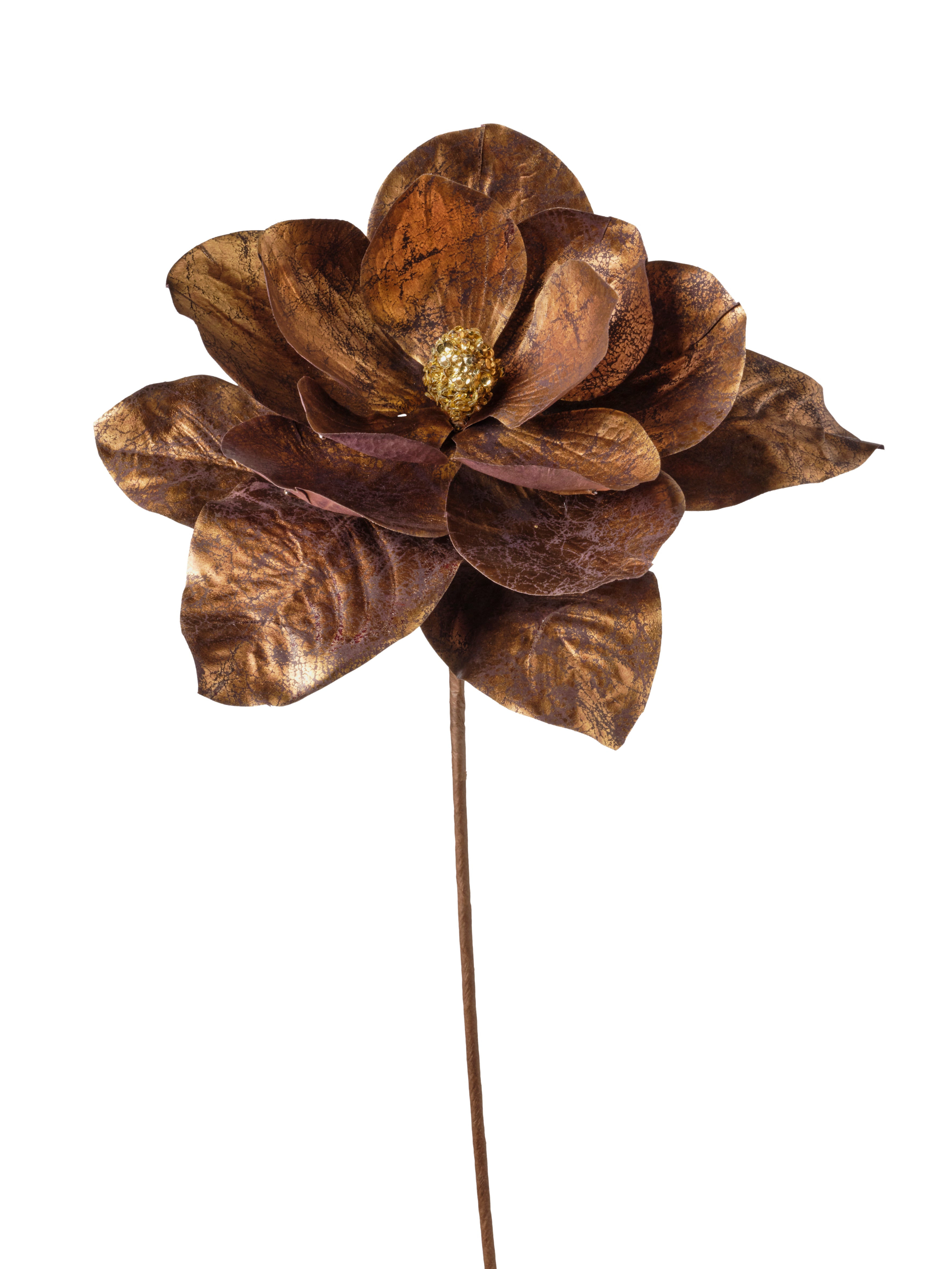 Feuillazur Rungis magnolia fleur artificielle cuivre Noël