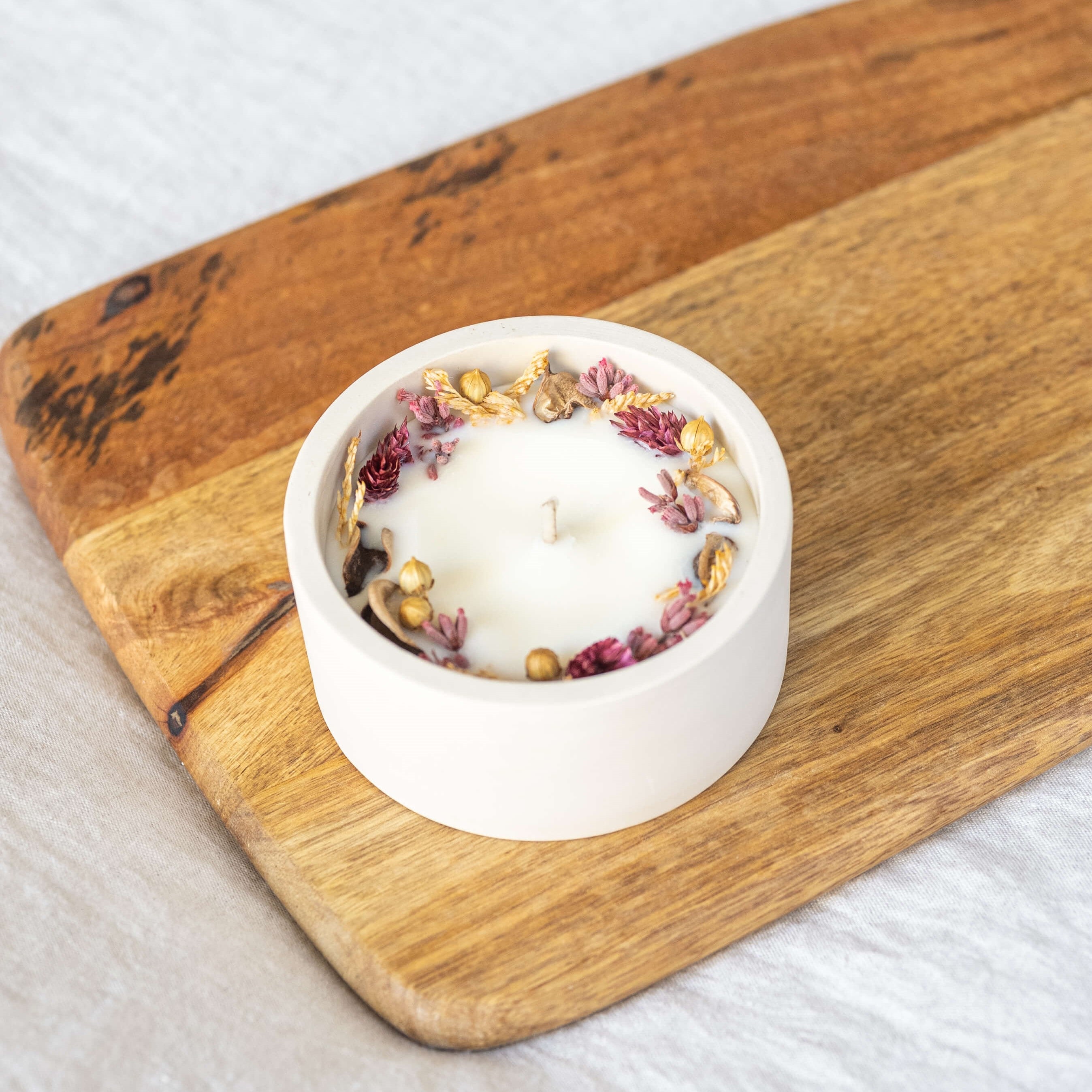 Flowrette Bougies bougie fleurie feu de bois