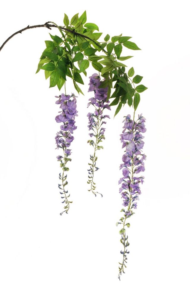 Feuillazur Rungis Piquet de glycine fleur artificielle rose 180cm