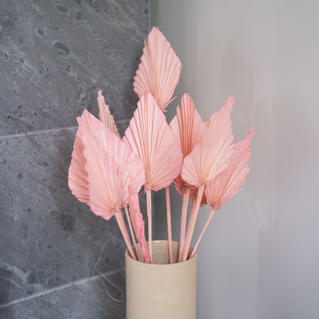 Flowrette Palme rose fleur séchée x5 bohème