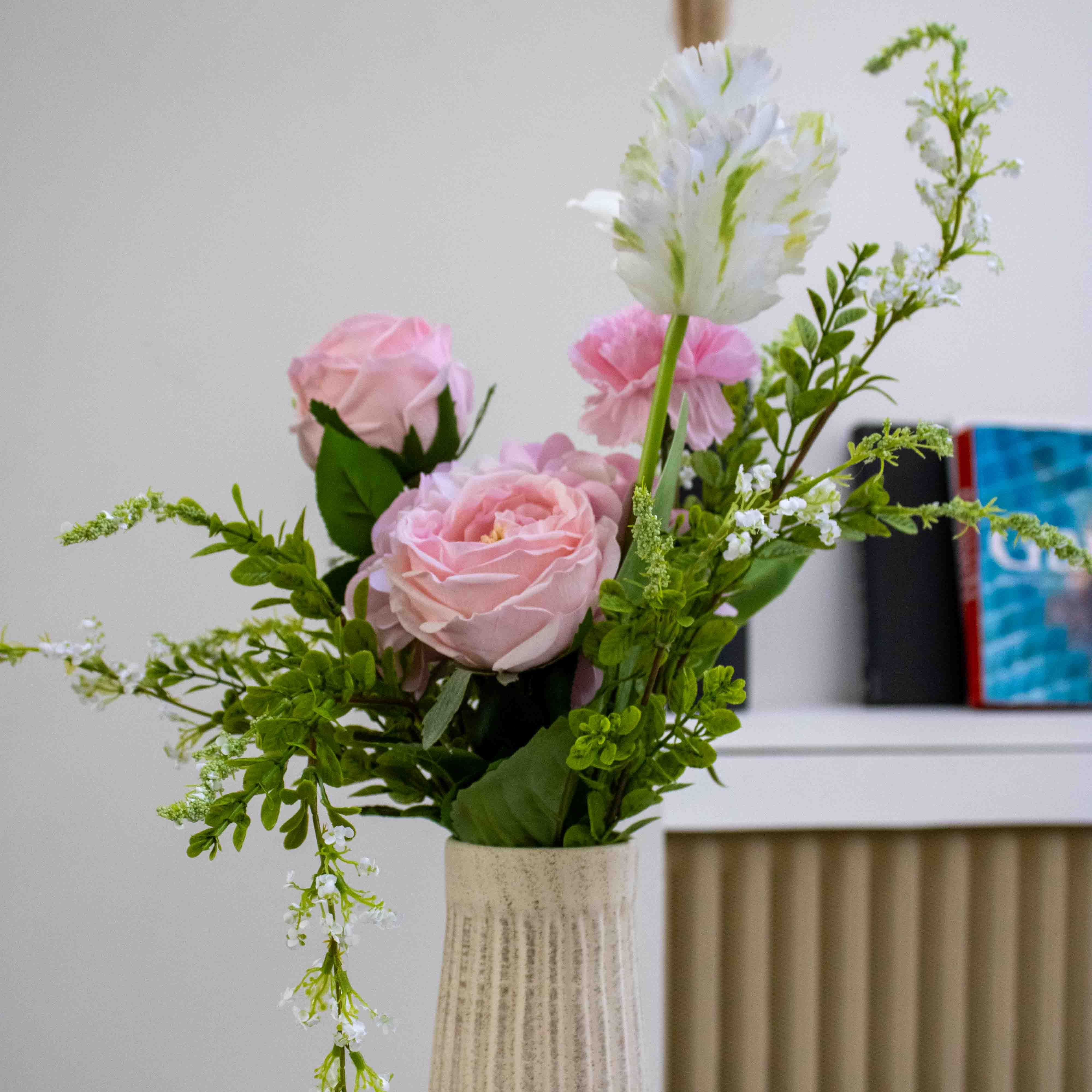 Flowrette Catherine Bouquet Fleurs Artificielles rose poudré