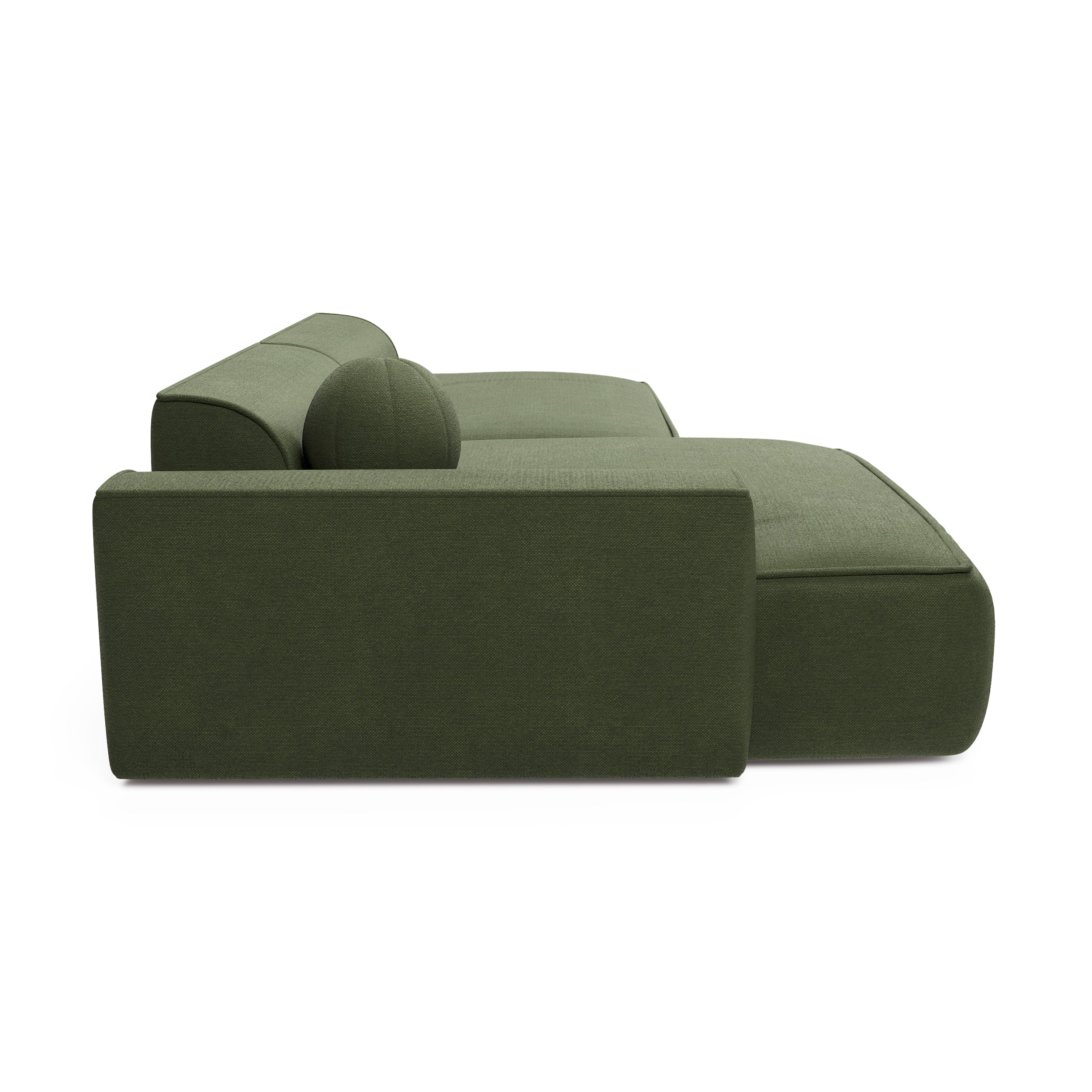 Sia Home Canapé Ania angle gauche vert olive spacieux