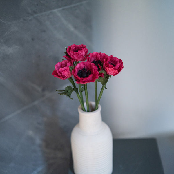 Flowrette Fleurs en papier Petite Anémone Fuchsia tige