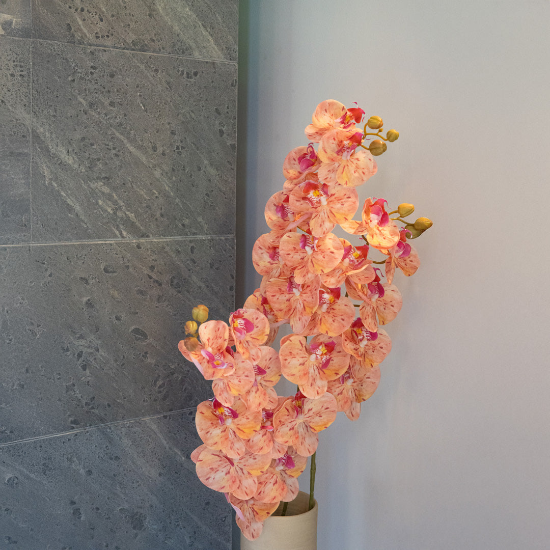 Flowrette Orchidée corail fleur artificielle tige x1 corail