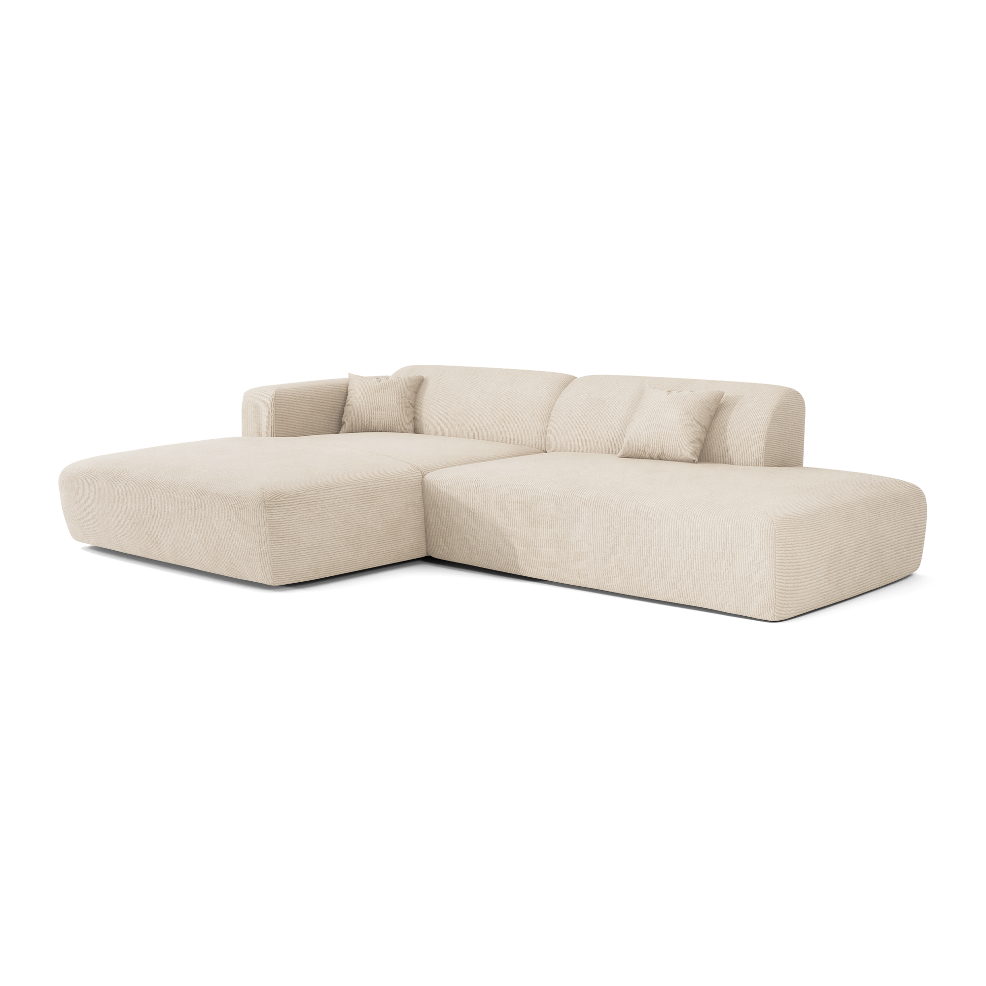 Sia Home Myra Canapé angle gauche ouvert beige