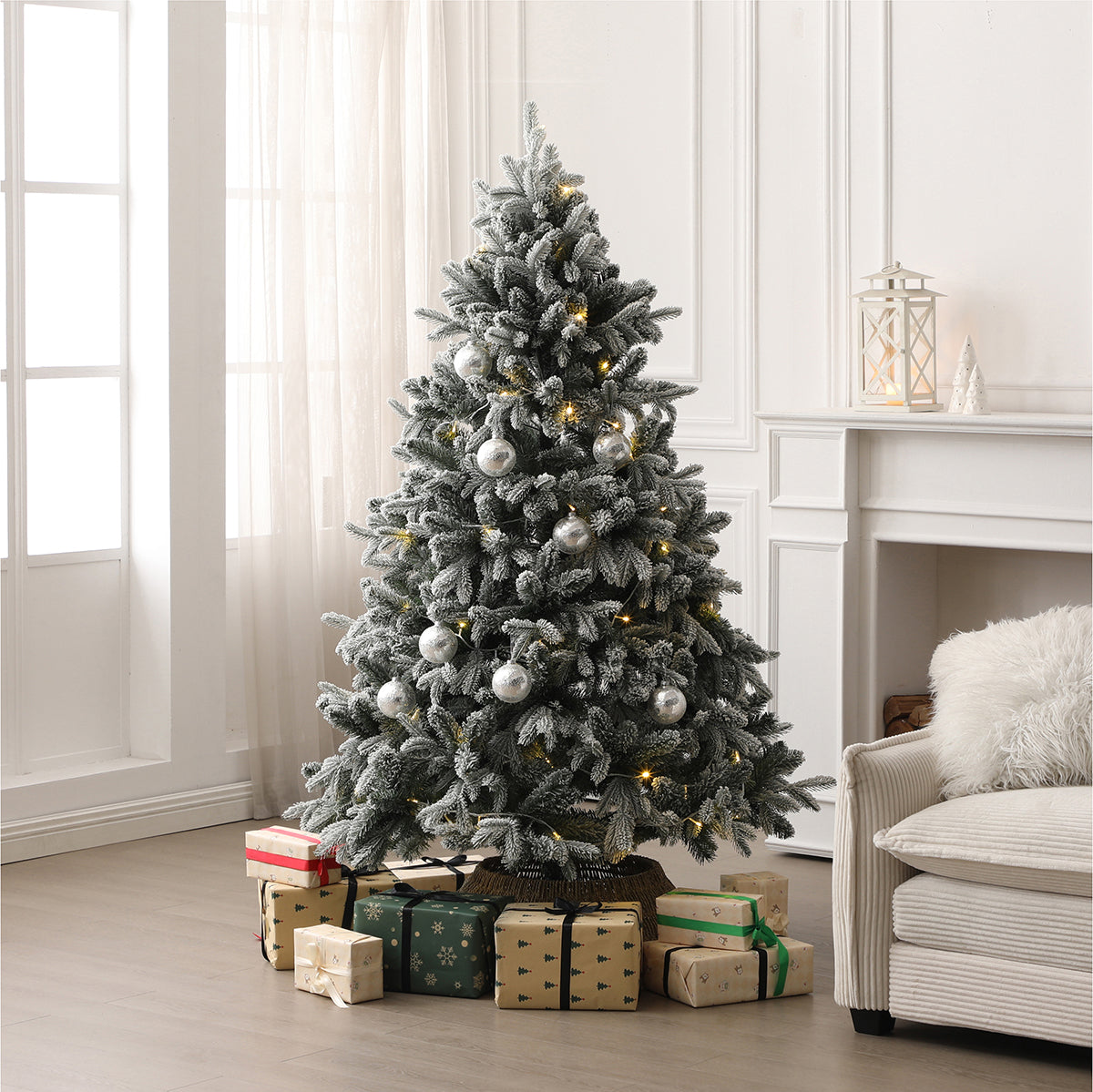 Sia Home Boules de Noël mercurisées argenté coffret 4