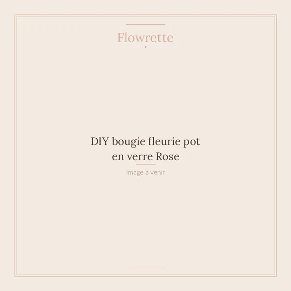 Flowrette Fleurie kit bougie DIY fleur de coton rose