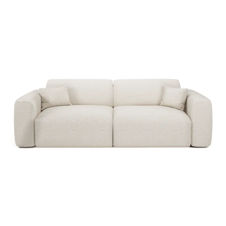Sia Home Yuma canapé convertible crème 4 places tissu