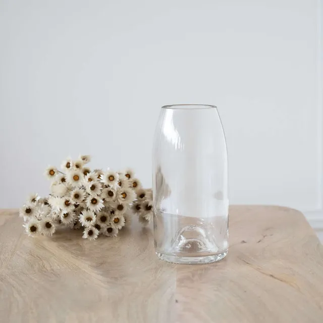 Flowrette Vase bulle transparent verre recyclé bouteille