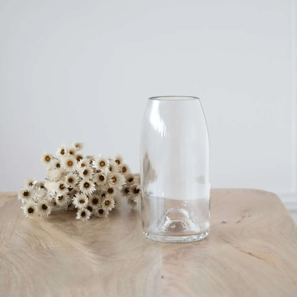 Flowrette Vase bulle transparent verre recyclé bouteille