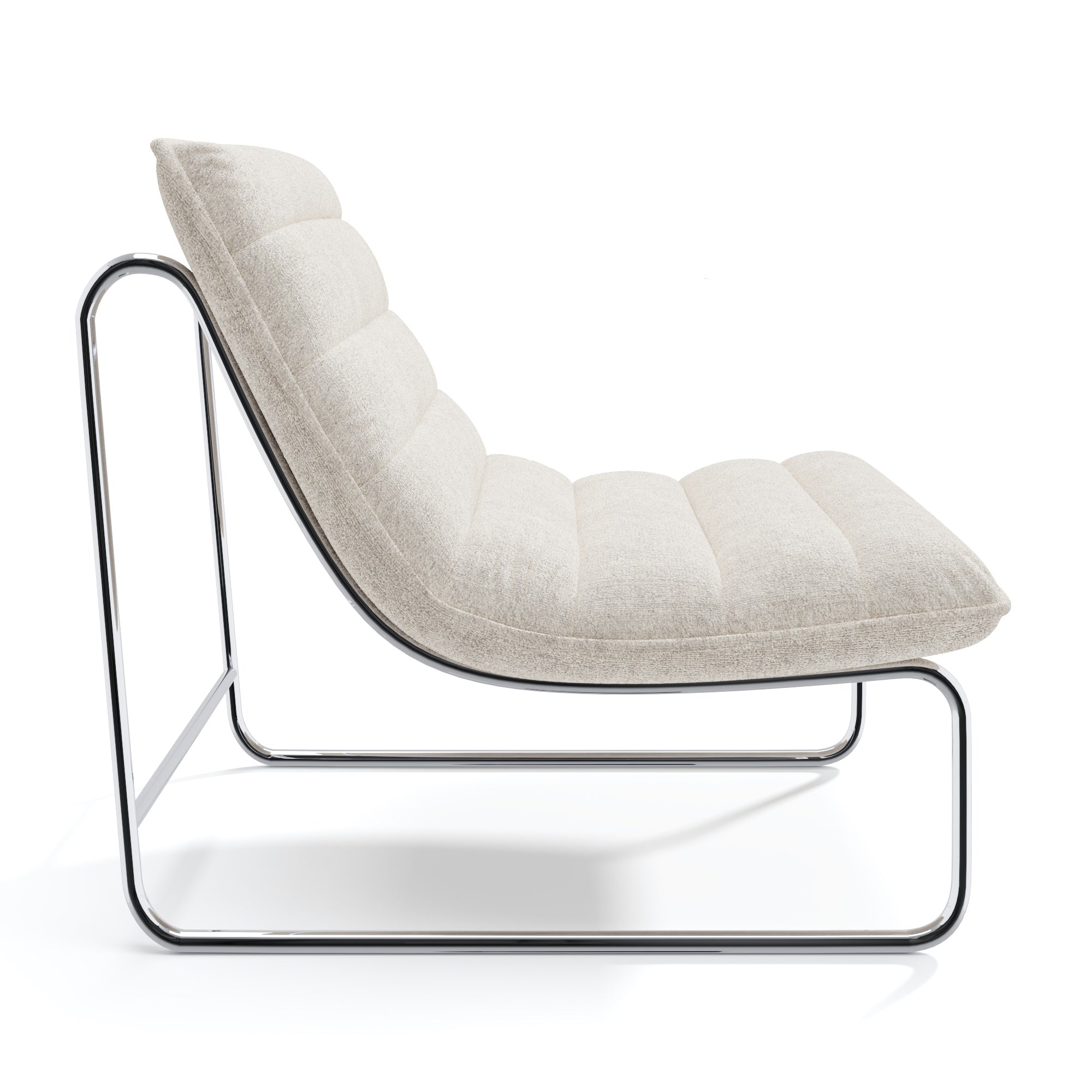 Sia Home Vinty fauteuil écru matelassé vintage salon