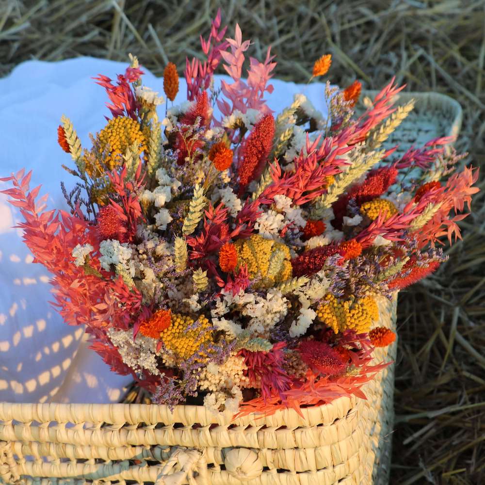 Flowrette Bouquet de la semaine fleurs séchées taille M été