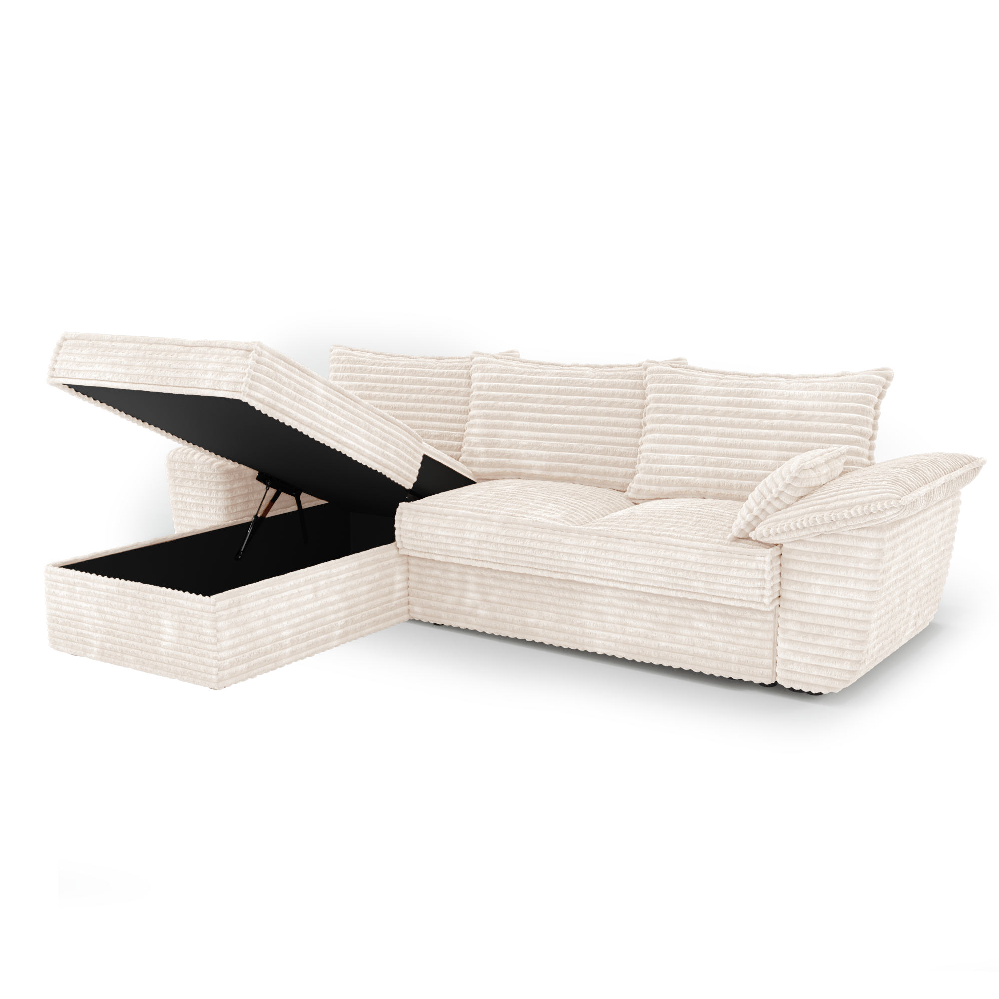Sia Home Sasha canapé convertible angle gauche crème