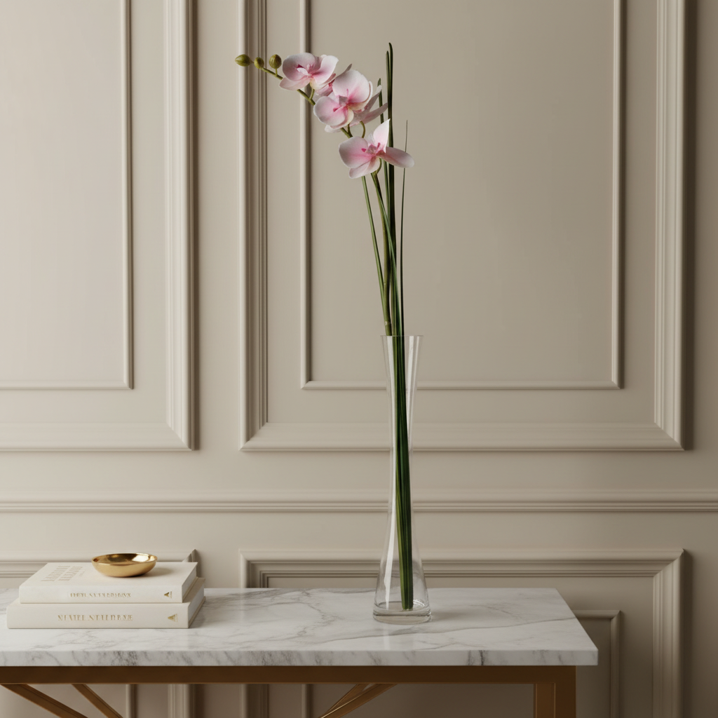 Sia Home Bouquets Artificiels Orchidée illusion eau crème 60 cm