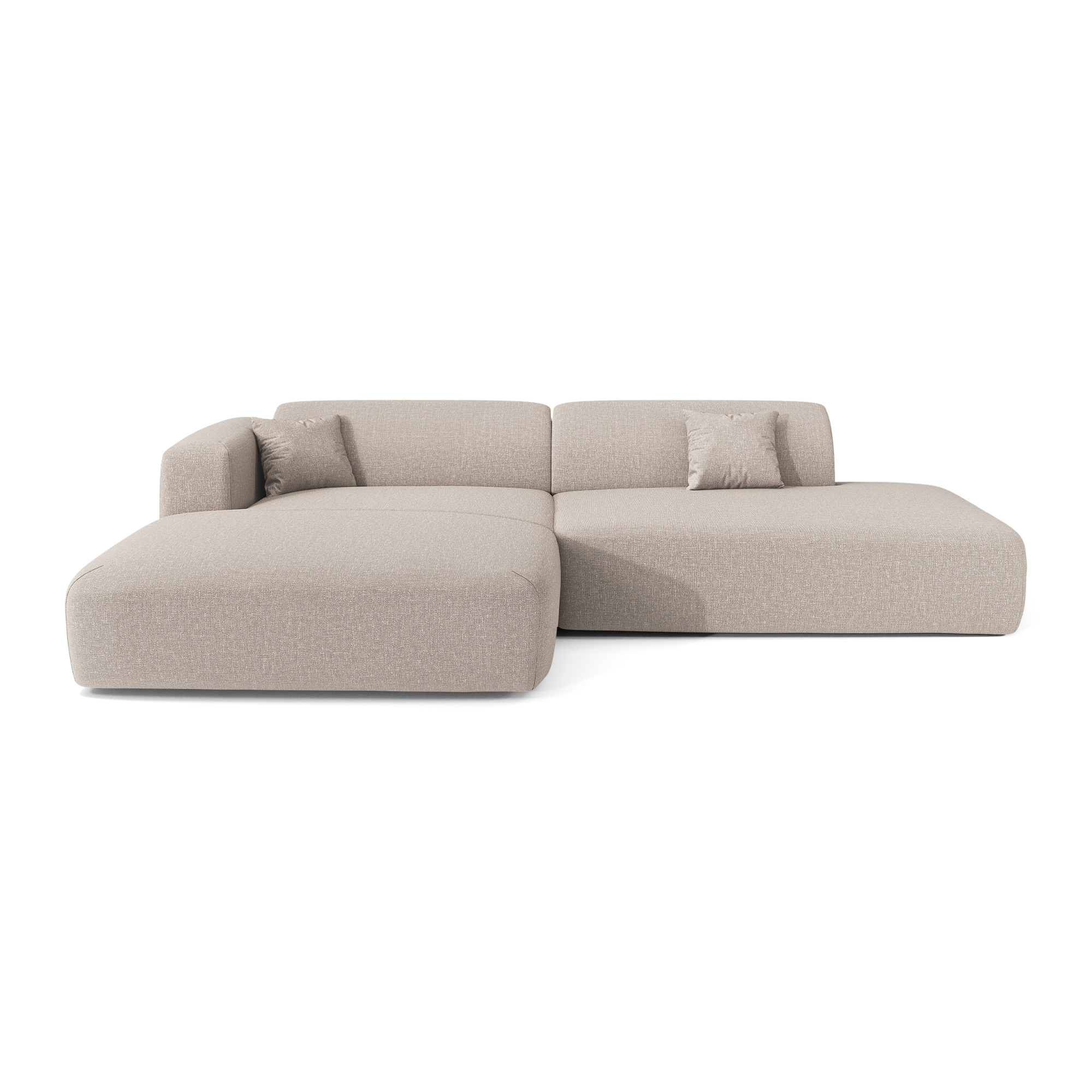 Sia Home Myra canapé d'angle gauche 5 places beige