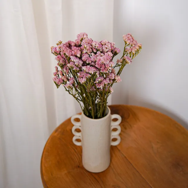 Flowrette Statice sinuata botte fleurs séchées pêche x1