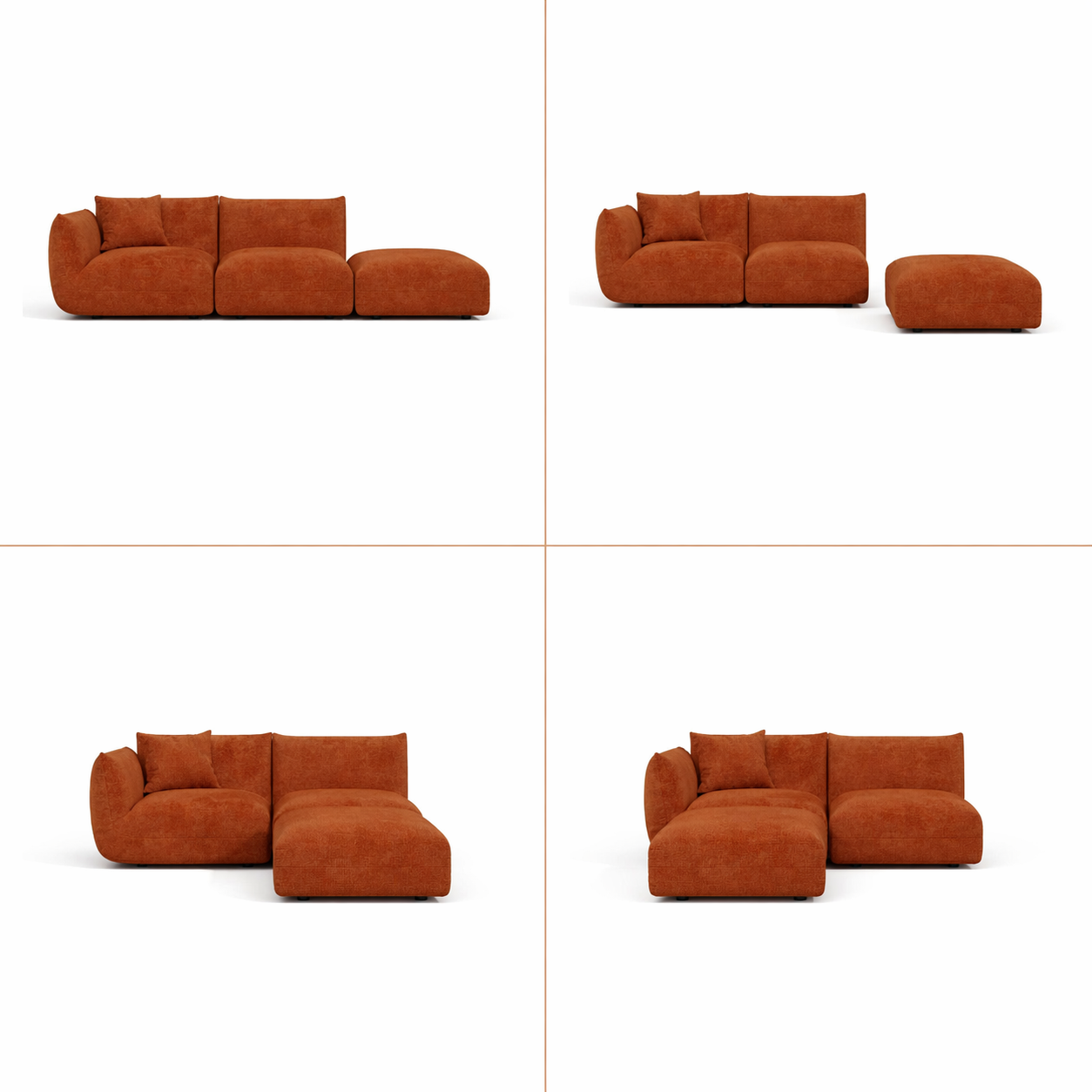 Sia Home Nooma canapé modulable 4-5 places gauche