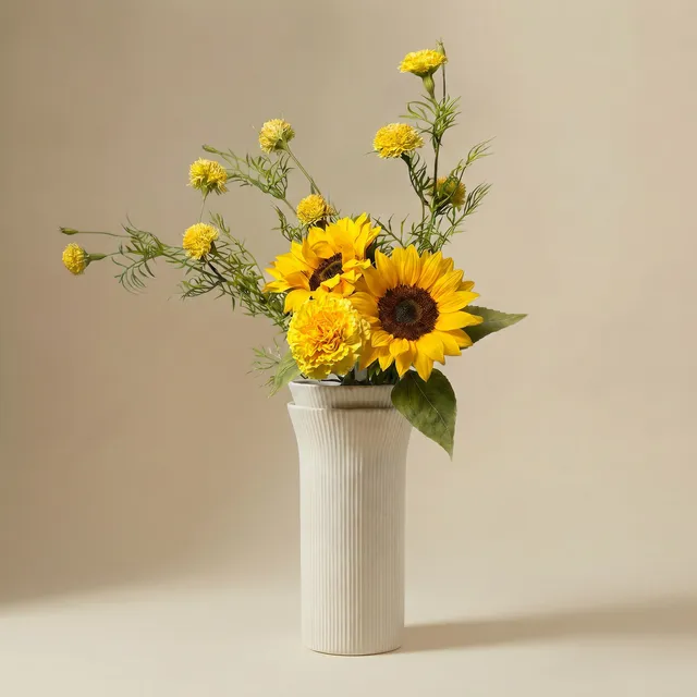 Sia Home Tournesols jaunes bouquet artificiel 5 tiges 78 cm