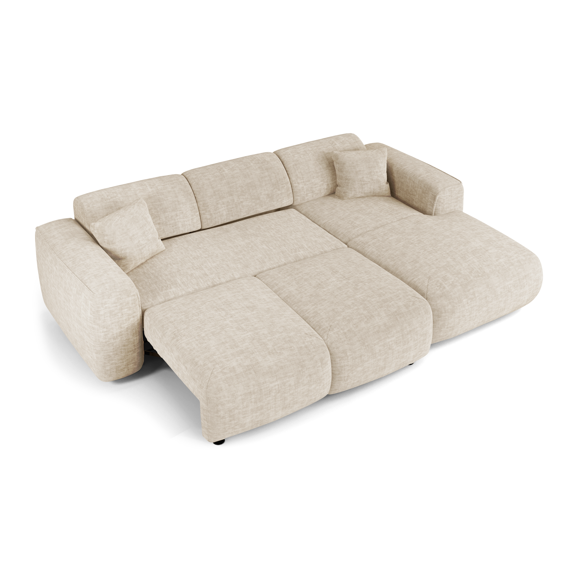 Sia Home Yuma canapé convertible angle droit beige