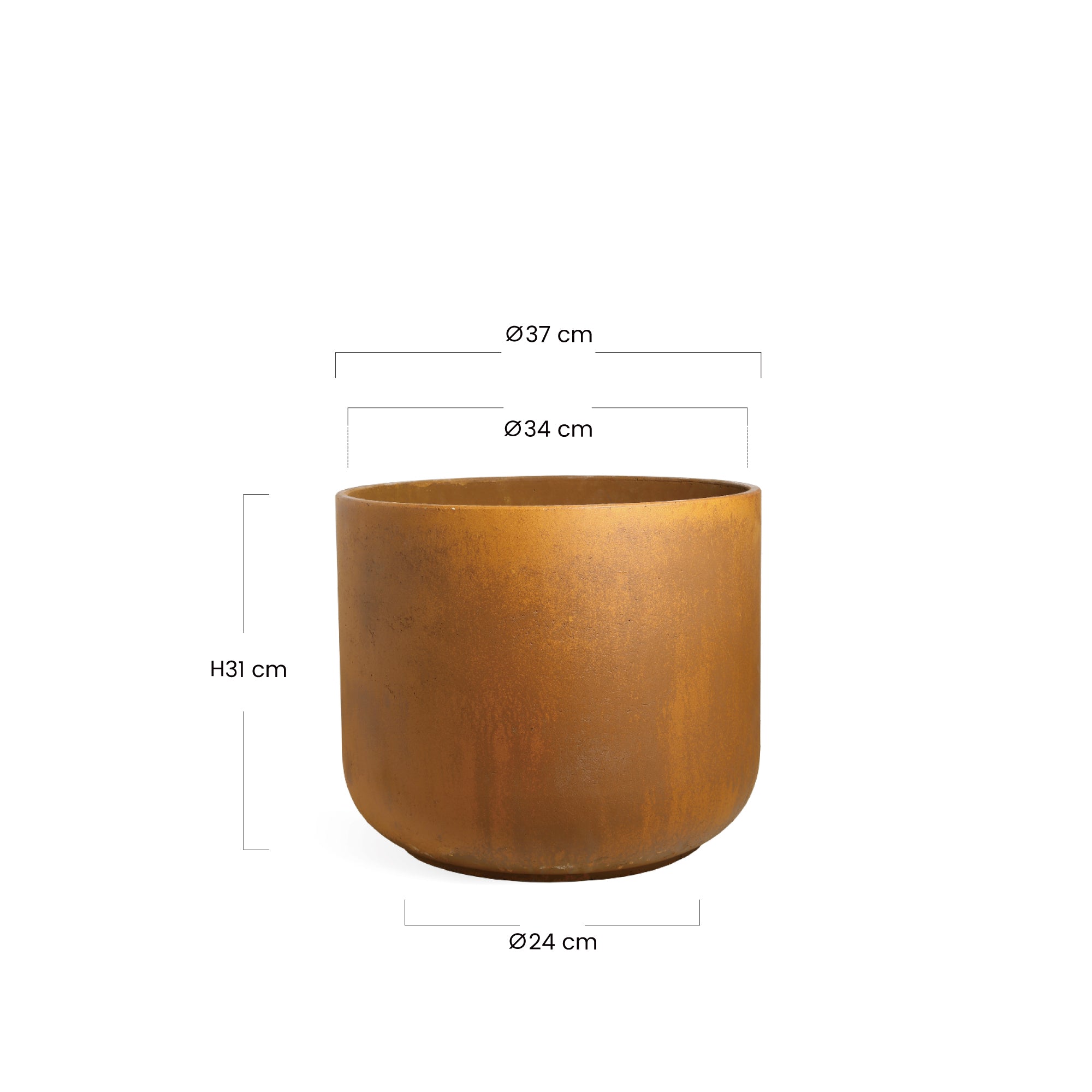 Sia Home Cache-pots Terra cache-pot orange terracotta 31 cm