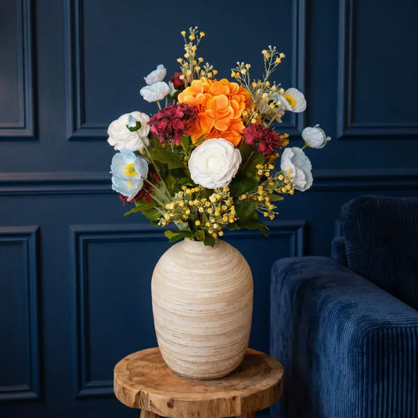 Flowrette Héloïse bouquet fleurs artificielles orange