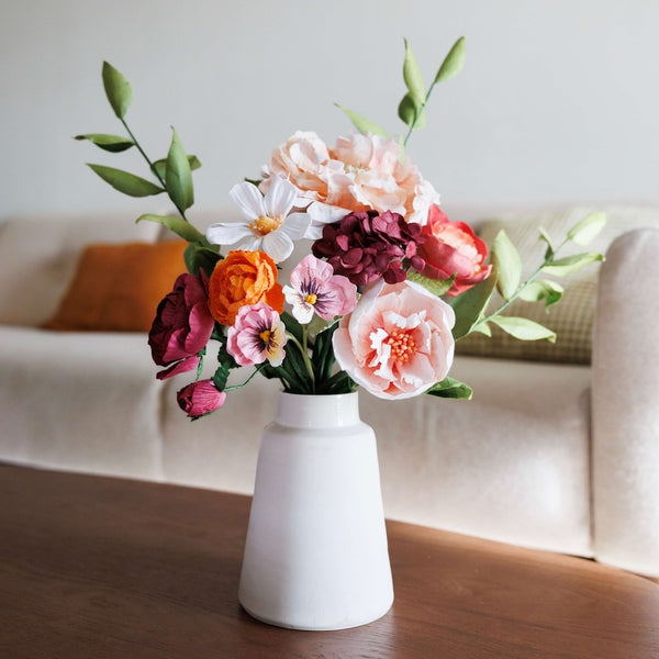 Flowrette Fleurs en papier Bouquet Seurat cosmos pivoines