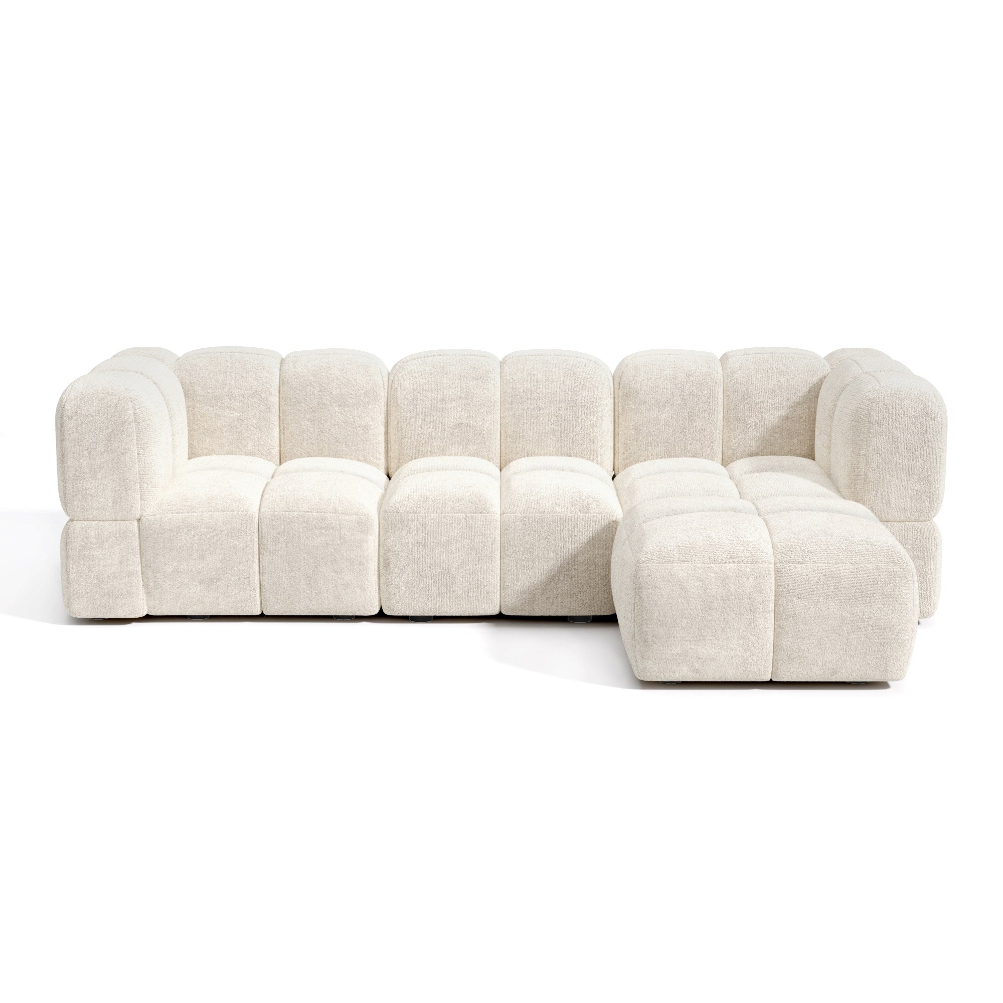 Sia Nubi canapé angle droit modulable avec pouf