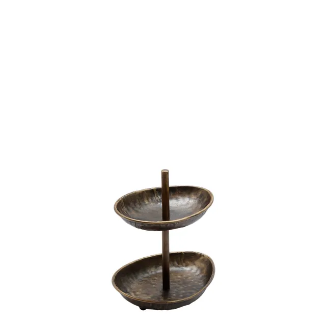 Sia Home Elma plateau à étages métal marron 19,5 cm