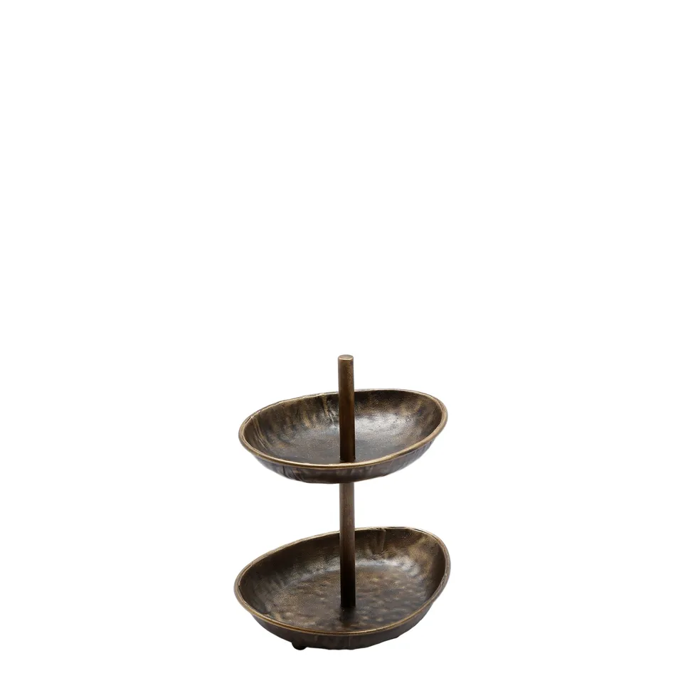 Sia Home Elma plateau à étages métal marron 19,5 cm