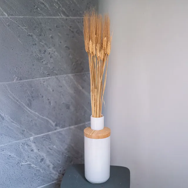 Flowrette botte orge naturel fleurs séchées beige x1