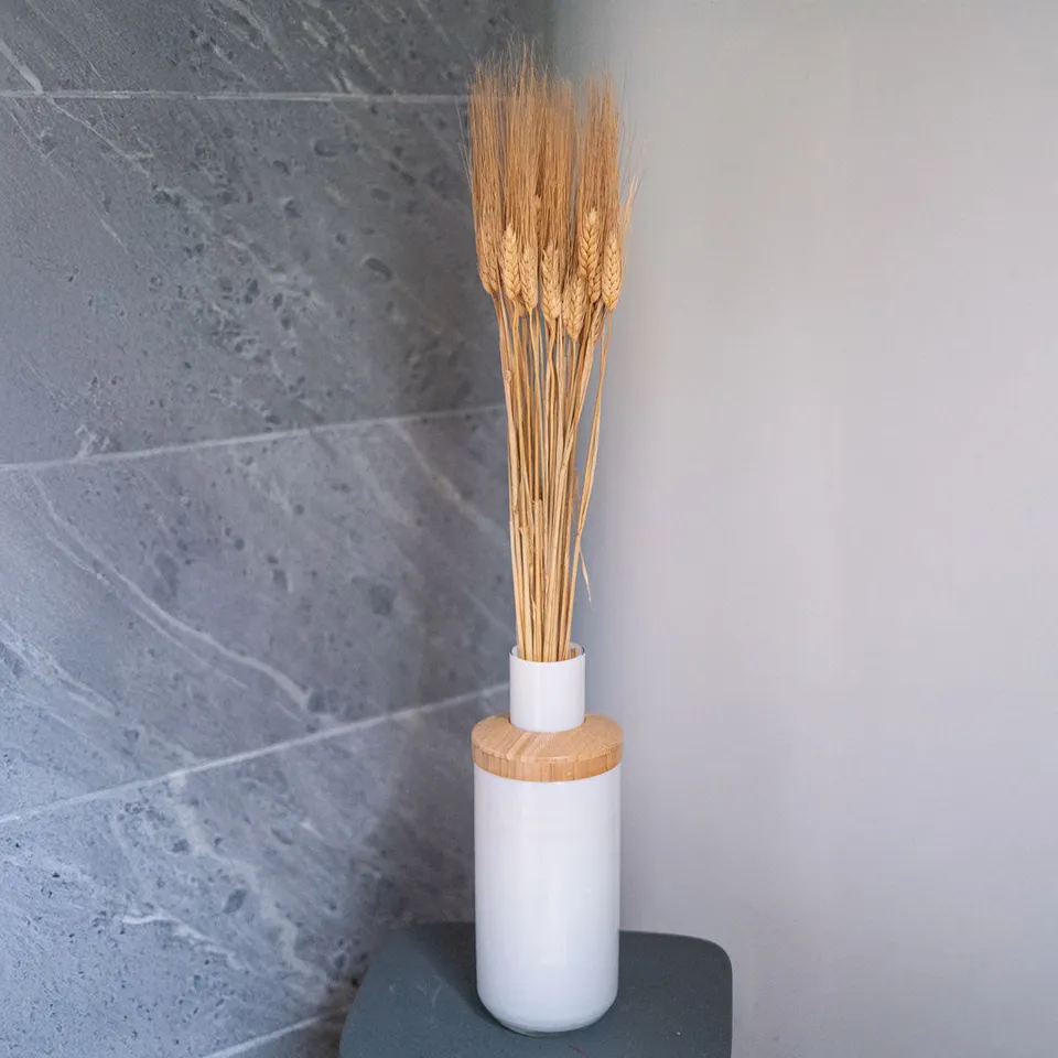 Flowrette botte orge naturel fleurs séchées beige x1