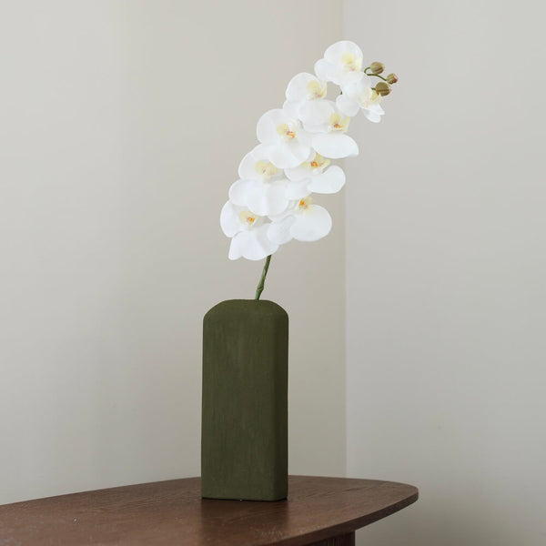 Flowrette Orchidée blanche fleur artificielle tige real touch