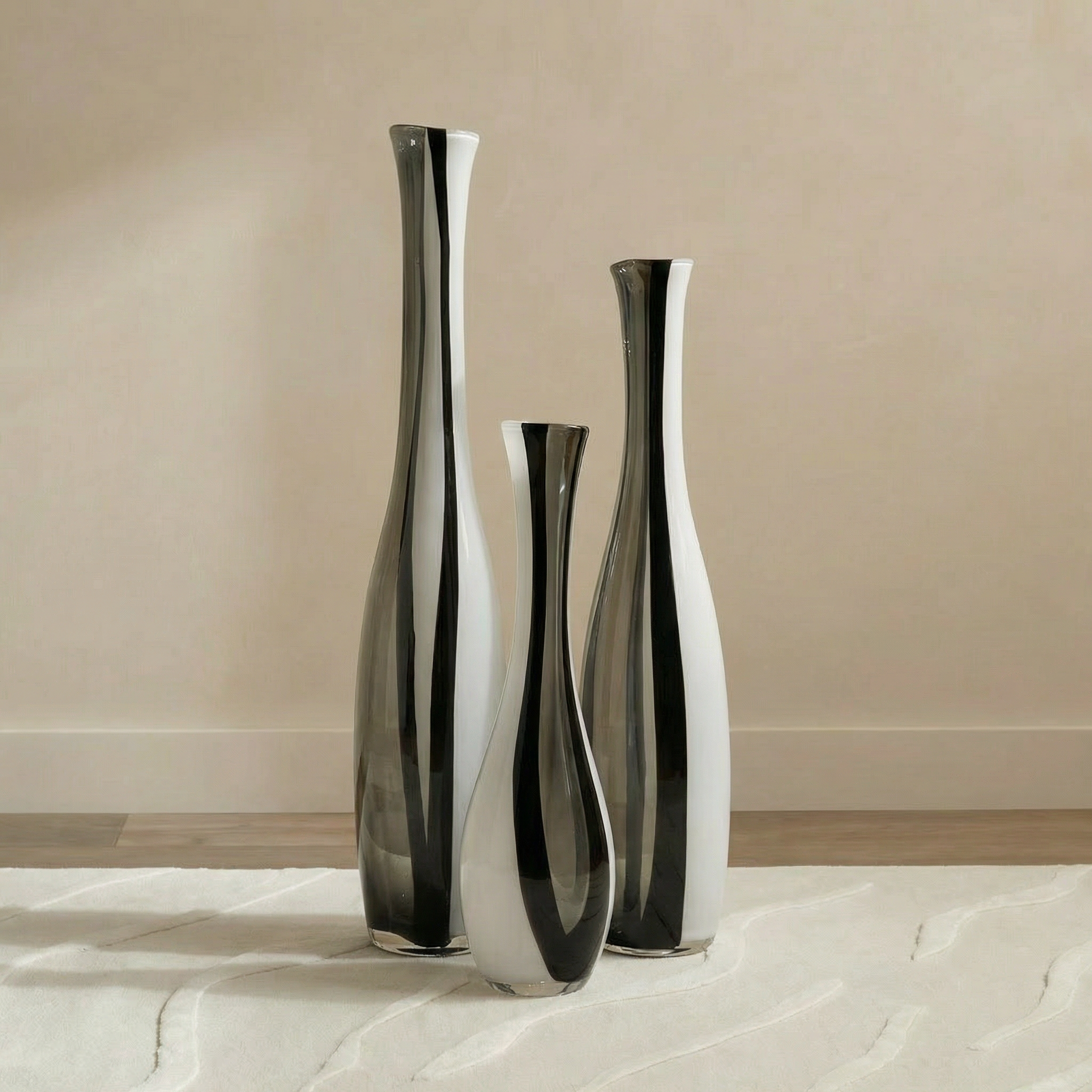 Sia Home Alaska 64 cm vase verre soufflé blanc