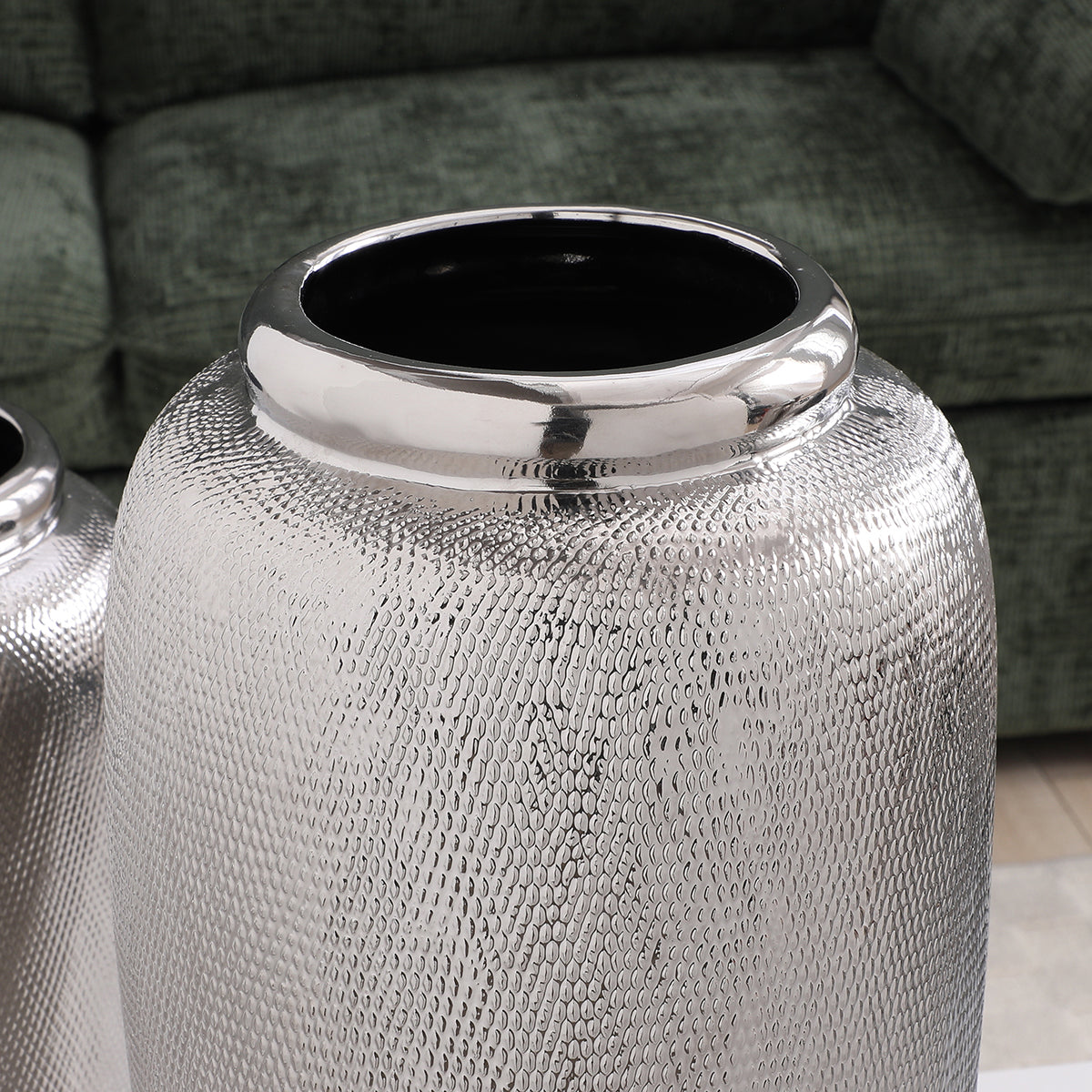 Sia Home Vases Silver Très 51 cm vase céramique argenté