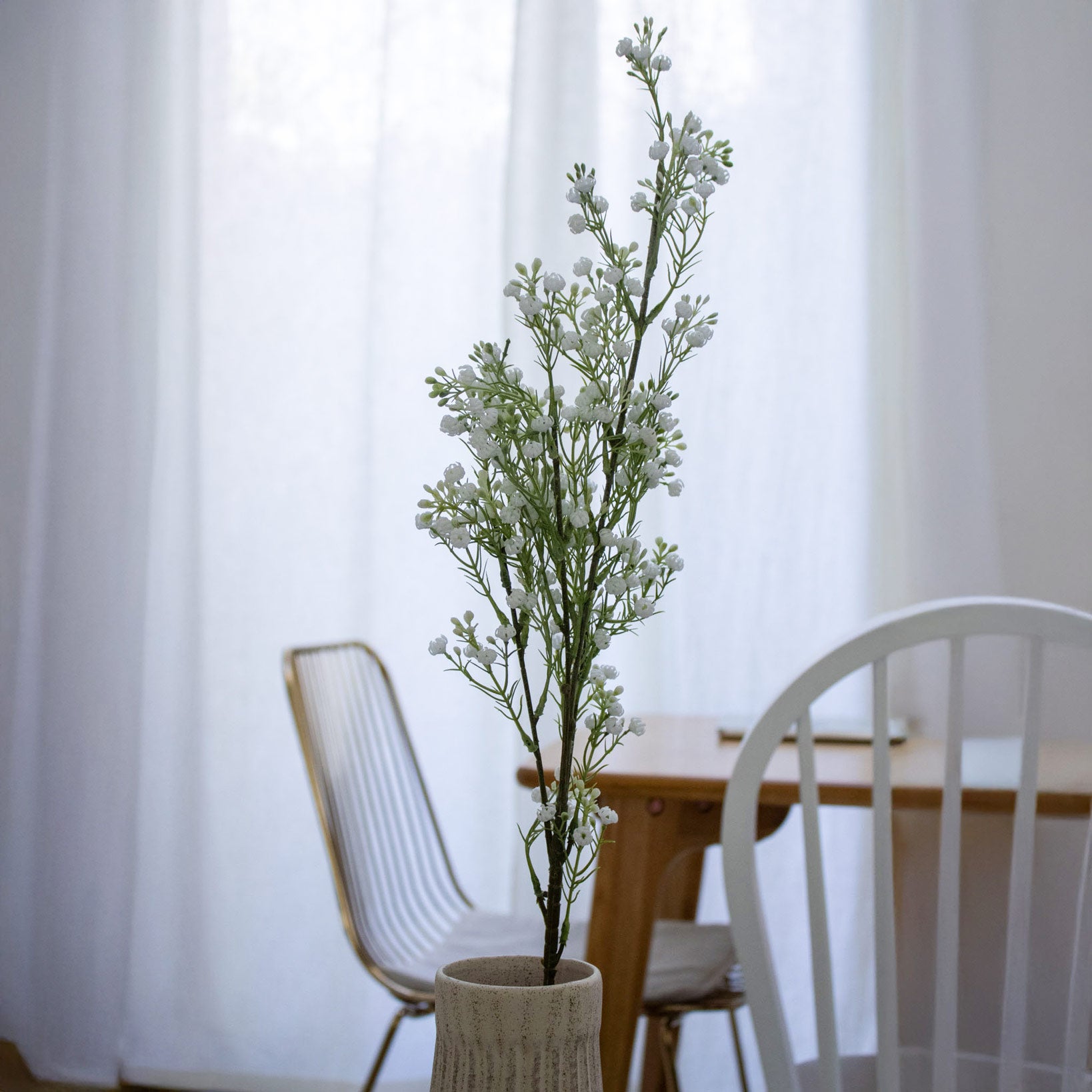 Flowrette branche gypsophile blanc fleur artificielle x1 sans entretien