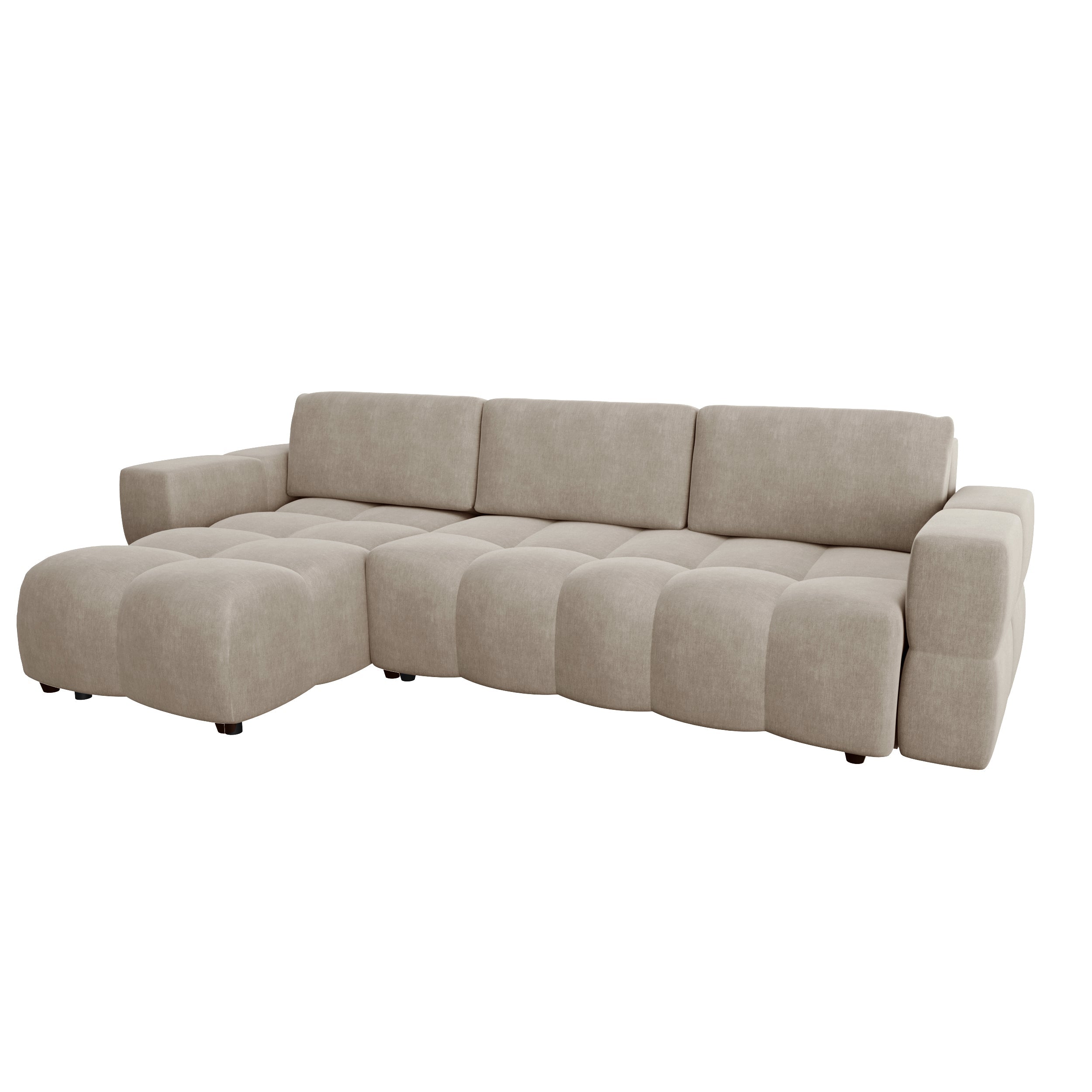 Sia Home Gabriel canapé angle gauche convertible taupe