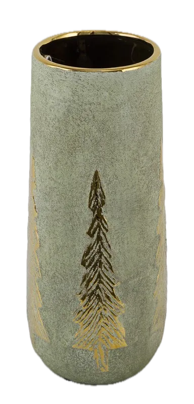 Feuillazur Rungis Pot Vert Sapin Doré cache-pot 12cm